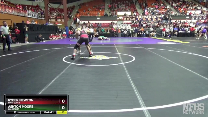 4A 190 lbs Champ. Round 1 - Ashton Moore, Louisburg vs Ryder Newton ...