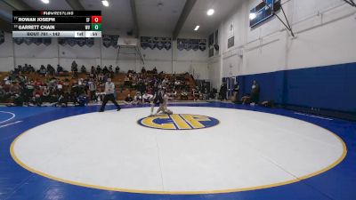 142 lbs Cons. Round 4 - Garrett Chain, West Valley vs Rowan Joseph, Saint Francis