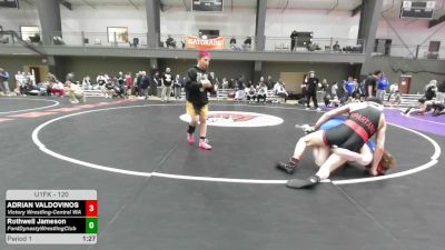 120 lbs Quarters - ADRIAN VALDOVINOS, Victory Wrestling-Central WA vs Rothwell Jameson, FordDynastyWrestlingClub
