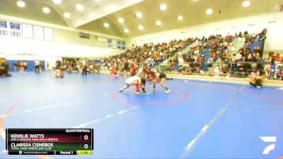 125 lbs Quarterfinal - Clarissa Cisneros, Total Kaos Wrestling Club vs Kenslie Watts, San Clemente High Girls Wrestl