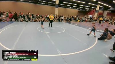 50-52 lbs Round 1 - Emma Negron, Gracie Barra Westchase Wrestling Club vs Cora Ramey, Hill Country Wildcats Wrestling Club