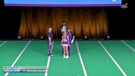 Weber State University - Cayli Niederhauser & Zach Adams [2026 Coed Partner Stunt] 2026 UCA & UDA College Cheerleading and Dance Team National Championship