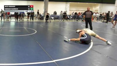 120 lbs Consi Of 32 #1 - Nico DeRado, NJ vs Keegan Barrick, PA