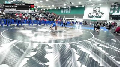 138 lbs Champ. Round 1 - Jason Bacha, Canyon Springs vs Gavin Medina, Alta Loma