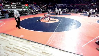 1A 144 lbs Semifinal - Cooper Corder, Sandwich vs Emmett Nelson, Richmond (R.-Burton)