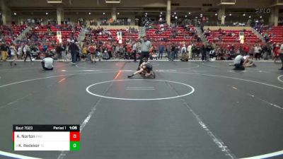 95 lbs Cons. Round 4 - Karsyn Redeker, Team Central vs Alejandro Norton, Ridge Wrestling Club