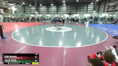 190 lbs Round 3 (4 Team) - Zaid Marjan, RALEIGH AREA WRESTLING vs Chase Wiles, THRACIAN GLADIATOR WC