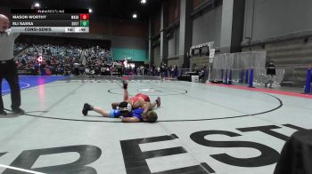 85 lbs Consolation - Mason Worthy, Washington Twp vs Eli Sassa, South West Washington Wrestling Club