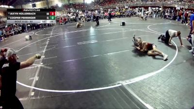 80 lbs Champ. Round 2 - Jaxyn Hollenbach, Nebraska Boyz vs Cooper Fehringer, Clarkson Leigh