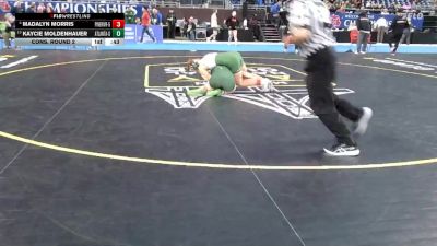 Girls-140 lbs Cons. Round 2 - Kaycie Moldenhauer, Atlanta (Girls) vs Madalyn Morris, LeRoy Pine River (Girls)