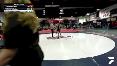 126 lbs Cons. Round 2 - Justin Tanaka, Rowland vs Diego Flores, Heritage