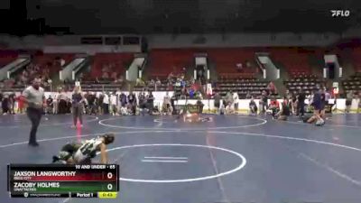 65 lbs Quarterfinal - Jaxson Langworthy, Reed City vs Zacoby Holmes, Unattached