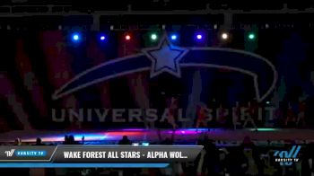 Wake Forest All Stars - Alpha Wolves [2021 L5 Senior - D2 Day 2] 2021 Universal Spirit-The Grand Championship