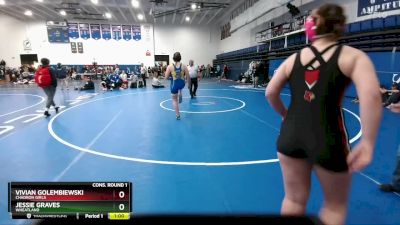 190 lbs Cons. Round 1 - Jessie Graves, Wheatland vs Vivian Golembiewski, Chadron Girls