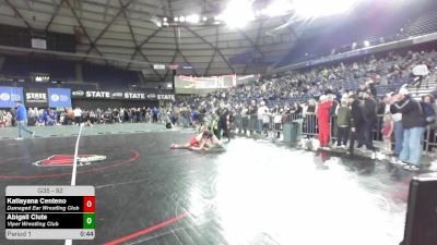 92 lbs 5th Place Match - Katiayana Centeno, Damaged Ear Wrestling Club vs Abigail Clute, Viper Wrestling Club