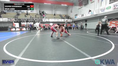 155 lbs Consolation - Cooper Leatherman, Hilldale Youth Wrestling Club vs Briar James, Sallisaw Takedown Club