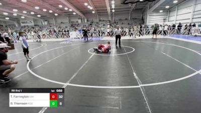 85 lbs Rr Rnd 1 - Tripp Farrington, Cali Red vs Ben Thomson, Ride Out Wrestling Club Blue