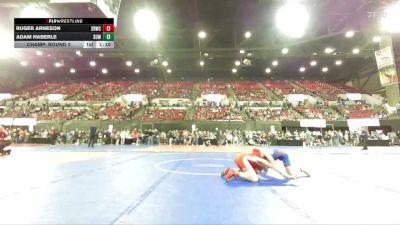 130 lbs Champ. Round 2 - Ruger Arneson, Snake River Wrestling Club vs Adam Haberle, Billings Wrestling Club