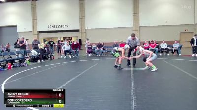 96 lbs Round 3 (6 Team) - Avery Hogue, Xtreme Team vs Dom Coredero, Team Minion