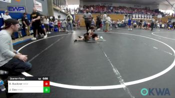 49 lbs Quarterfinal - Brylen Buckner, Weatherford Youth Wrestling vs Jensen Oss, Saints Youth Wrestling Club