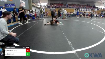 49 lbs Quarterfinal - Brylen Buckner, Weatherford Youth Wrestling vs Jensen Oss, Saints Youth Wrestling Club