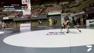 Schoolgirls - 80 lbs Champ. Round 2 - Erin Sta. Maria, Livermore Elite Wrestling Club vs Sofia Manibog, Total Kaos Wrestling Club