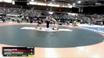 235 lbs Champ. Round 3 - Addison Archambault, Forest Grove vs Madison Meyer, Baker/Powder