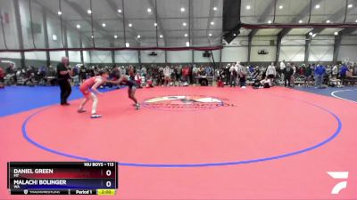 113 lbs Cons. Round 3 - Daniel Green, MT vs Malachi Bolinger, WA