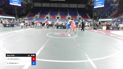 285 lbs Cons 16 #1 - Ethan Simmons, LA vs Cal Chapman, MI