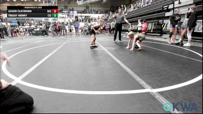 61 lbs Round Of 16 - Jaxon Clayborn, WTC vs TeeJay Henry, Comanche Takedown Club