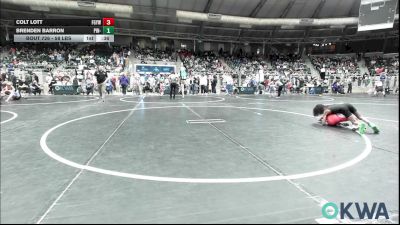 58 lbs Round Of 16 - Colt Lott, Fort Gibson Youth Wrestling vs Brenden Barron, Pin-King All Stars