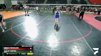 130 lbs 2nd Place Match - Sienna Mickelson, Alaska vs Shelby Garten, Idaho