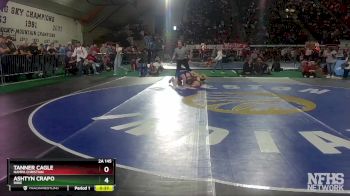 2A 145 lbs Cons. Round 1 - Ashtyn Crapo, Ririe vs Tanner Cagle, Nampa Christian