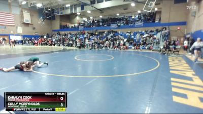 115lbs Cons. Round 6 - Couly McReynolds, Woodland (Girls) vs Karalyn Cook, Mount Baker (Girls)