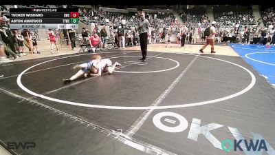 49 lbs Round Of 16 - Tucker Wishard, Claremore Wrestling Club vs Aston Amatucci, Team Tulsa Wrestling Club