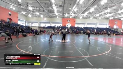 133 lbs Champ. Round 1 - Cord Vallis, Trinity (CT) vs Jack Napeloni, Williams College