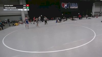 138 lbs Cons. Quarters - Colton Huff, Beat The Streets Chicago-Avondale vs Malakii Martin, Bear Cave Wrestling Club