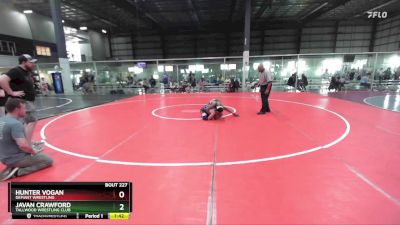 95 lbs Cons. Round 2 - Javan Crawford, Tallwood Wrestling Club vs Hunter Vogan, Defiant Wrestling