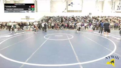 124 lbs Champ. Round 1 - Ethan York, 518 Grapplers vs Vincent Henrickson, Central Valley Youth Wrestling