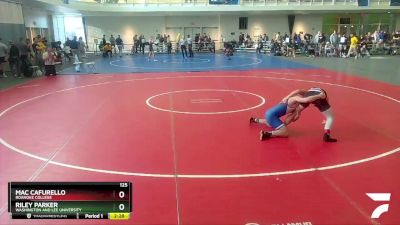 125 lbs Cons. Round 2 - Mac Cafurello, Roanoke College vs Riley Parker, Washington And Lee University