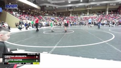 79 lbs Quarterfinal - Christian Urusquieta, Maize WC vs Braxton Shaffer, Derby