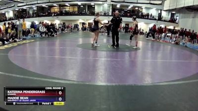 110 lbs Cons. Round 2 - Katerina Pendergrass, Gannon vs Maddie Bean, University Of Mount Union