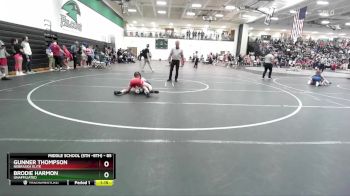 85 lbs Champ. Round 1 - Gunner Thompson, Nebraska Elite vs Brodie Harmon, Unaffiliated