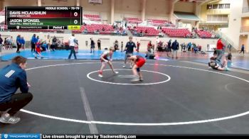 75-79 lbs Round 1 - Davis McLaughlin, CORE Wrestling vs Jason Sponsel, Tech Fall Wrestling Club