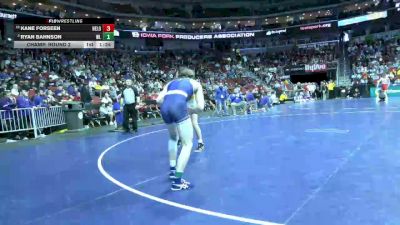 1A-126 lbs Champ. Round 2 - Ryan Bahnson, West Lyon vs Kane Forseen, New London