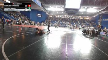 126 lbs Champ. Round 1 - Giovanni Gutierrez, Hackettstown vs Carson Miller, Frank W Cox