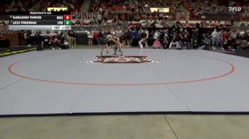 130 lbs Champ. Round 1 - Lexi Freeman, LaCygne-Prairie View Hs vs Karleigh Throm, Marysville HS