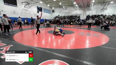 131 lbs Round Of 32 - Tobias Carmel, Collegiate vs Majesty Thomas, Eagle Academy