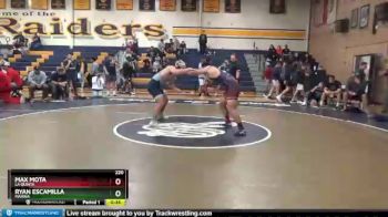 220 lbs Cons. Round 2 - Max Mota, La Quinta vs Ryan Escamilla, Marina