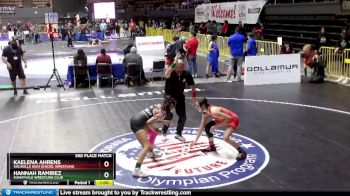 112 lbs 3rd Place Match - Hannah Ramirez, Sunnyvale Wrestling Club vs Kaelena Ahrens, Vacaville High School Wrestling